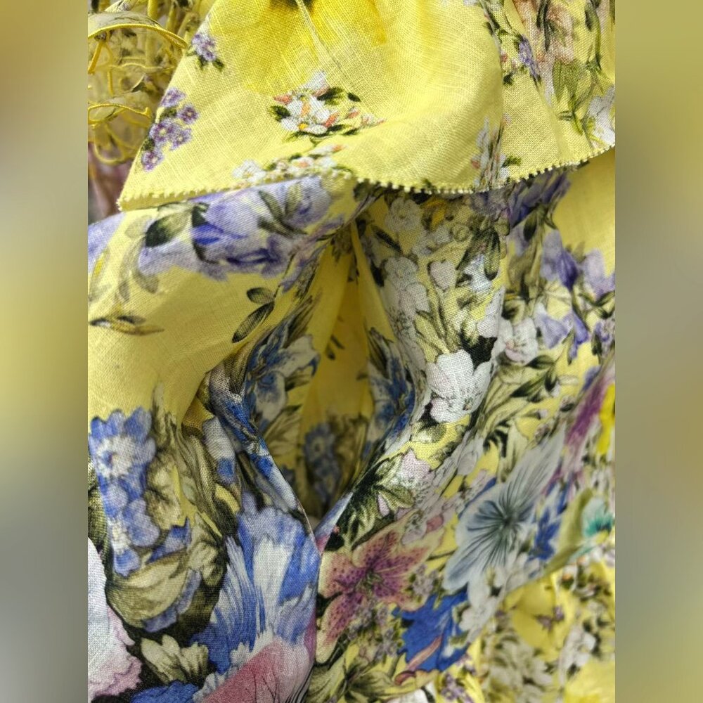 CAMILLA Appliquéd embellished floral-print linen-voile mini dress - Picture 11 of 17